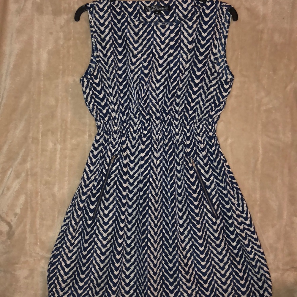 Navy Blue and white dress